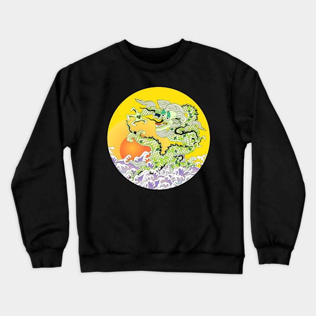 Dragon Crewneck Sweatshirt by cutequokka